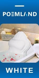 Extra Thick Large Bath Pillow with Neck,Back,Head Support for Bathtub, Spa, Soaking Gray(19''x15'')