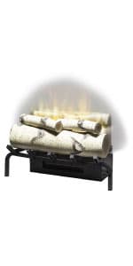 Dimplex Revillusion Electric Fireplace Log Insert - 20 Inch Faux Wooden Logs, Plug in Electric Heater; Remote Control Included - Supplemental Zone Heat | Model #RLG20