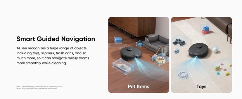 eufy X10 Pro Omni Robot Vacuum and Mop Combo, 8,000 Pa Suction, Dual Mops with 12 mm Auto-Lift and Carpet Detection, AI Obstacle Avoidance, Auto Mop Washing, Auto Drying, Self-Emptying, Self-Refilling