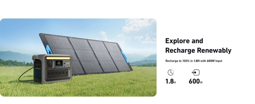 Anker SOLIX C1000 Portable Power Station, 1800W (Peak 2400W) Solar Generator, Full Charge in 58 Min, 1056wh LiFePO4 Battery for Home Backup, Power Outages, and Outdoor Camping (Optional Solar Panel)