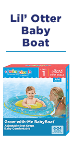 SwimSchool Infant Baby Pool Floats, Free Swimming, Super Buoyant – Ages 6-24 Months – Multiple Colors/Styles – Adjustable Canopies and Seats, Splash & Play Baby Floaties