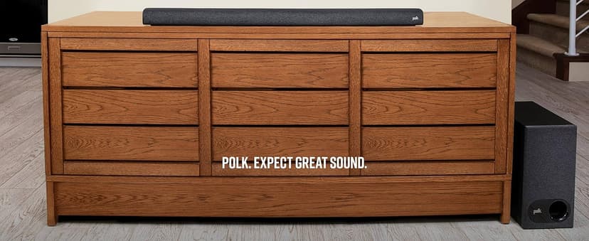 Polk Audio Signa S3 Sound Bar for TV & Wireless Subwoofer with Built-in Chromecast & Google Assistant, Low-Profile Design, Works with 8K, 4K & HD TVs, Bluetooth and Wireless Streaming
