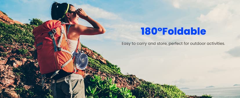 HandFan 2025 Upgraded Portable Misting Fan, Two Button Easy Operation, Handheld Rechargeable Mister Fan, Spray Water Mist Fans, Mini Electric Cooling Fans for Travel, Outdoors, Disney(Royal Blue)