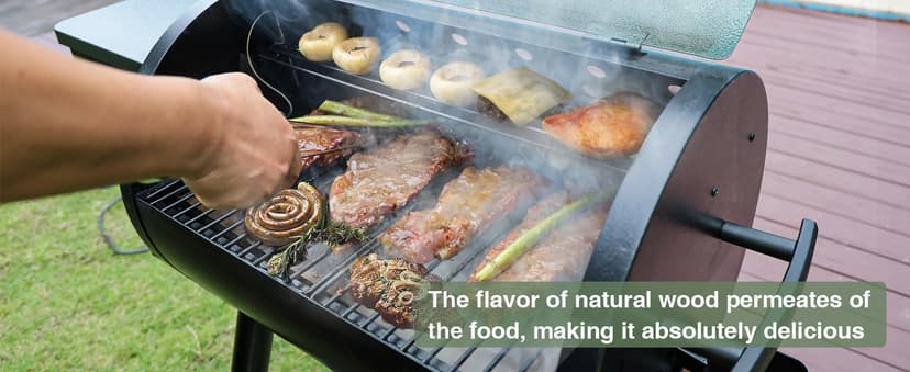 Grills DAPG-03 Electric Wood Pellet Smoker Grill, 456 SQ.IN Cook Area Pellet Grill with Auto Feed & PID Temperature Control (180-450°F), 8 in 1 BBQ Grill for Backyard Outdoor