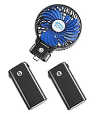 HandFan 5200mAh Upgraded Handheld Misting Fan, Portable Mister Fan Rechargeable, Spray Water Mist Fans, Electric Hand Cooling Ice Fans for Summer Beach Travel Concerts, Gifts for Women(Royal Blue)