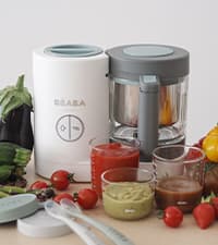 BEABA Babycook Neo Baby Food Maker | Non-Toxic Glass & Stainless Steel | Trusted by Celebrity Moms | Sustainable Baby Food Processor | Global Leader | 34 Servings in 20 Mins