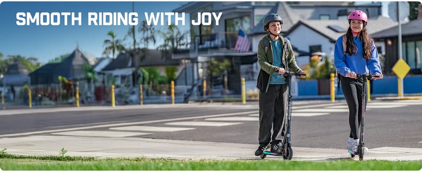 FanttikRide T9 Apex Electric Scooter for Kids 4.3-5.6 ft, 200 W Motor, LED Colorful Lights with Bluetooth Music Speaker, 7/10/12 MPH Digital Display, Adjustable Height, Foldable, Up to 40 mins