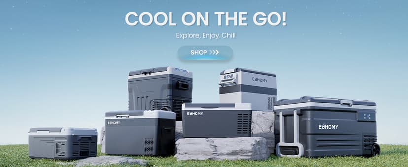 EUHOMY 12 Volt Refrigerator, 69QT Electric Cooler Powered by SECOP, Dual Zone Car Refrigerator -4℉~68℉, 12V Fridge 12/24V DC 110-240V AC, Portable Freezer for Camping, Travel, Boat