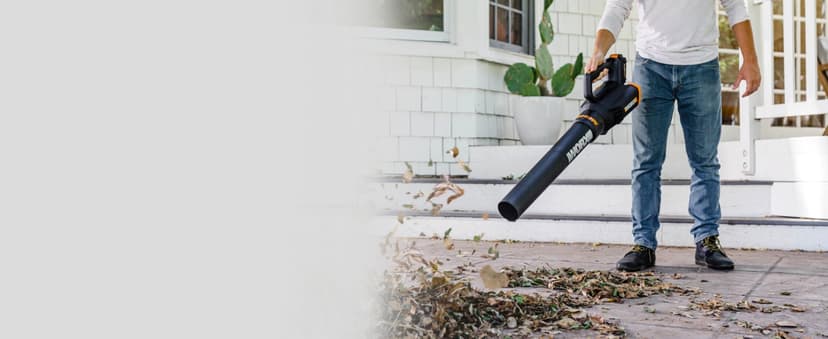 WORX 20V Cordless Leaf Blower WG547, Electric Blower, Powerful Turbine Fan Technology, 2-Speed Control, for One-Hand Operation, PowerShare – 1pc 2.0 Ah Battery and 1pc 0.4 A Charger Included
