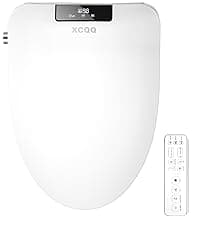 Electric Bidet Toilet Seat Elongated, Heated Toilet Seat, Instant Warm Water, Warm Air Dryer, Rear Feminine and Oscillating Washing, Wireless Remote, Night Light, Slow Close Lid, LED Display