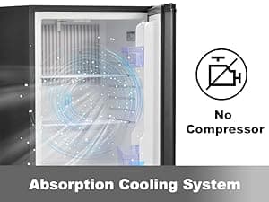 SMETA 12 Volt Refrigerator 12v 1.2 cuft RV Mini Fridge with Lock Truck Refrigerator DC 12V|110V Compact Small Fridge for Freightliner Cascadia Wheeler Trucker Drivers, Camper, Boat, Marine