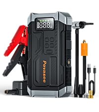 5000A Jump Starter Povasee Car Battery Jump Starter, 12V Jump Box for car up to All Gas or 10L Diesel Engine Battery Jumper Starter Portable with 3" LCD Display Power Bank/Dual Output/LED Light