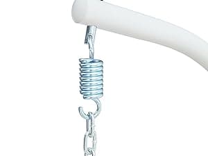 Egg Swing Chair Outdoor with Stand, Hanging Egg Rattan Basket Chair with Cushion and Pillow, Swinging Egg Chair, Foldable Basket and Metal Stand for Porch, Patio, Bedroom, Balcony,yard (White)