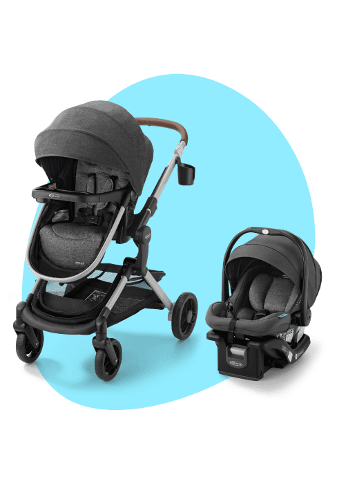 Graco Modes Pramette Travel System, 3-in1 Modular Carseat Stroller Combo, Infant Car Seat Carrier to Toddler Stroller, Includes the SnugRide 35 Car Seat, Ellington