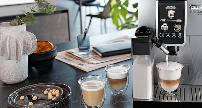 De'Longhi Dinamica Plus Espresso & Coffee Machine, Automatic Milk Frother, 24+ One Touch Recipes, Enjoy Lattes, Cappuccinos, and more, ECAM38085SB