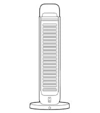 Outdoor Electric Patio Heater, Haimmy 42in Infrared Heater with Remote, 9 Heat Levels, 9H Timers, 1500W Instant Heating, Safety Lock, Tip-Over & Overheat Protection, IPX5 Waterproof Tower Space Heater