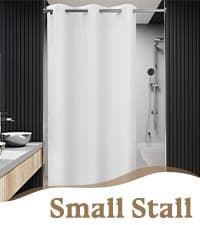 No Hook Slub Textured Shower Curtain with Snap-in PEVA Liner Set - 71" x 74"(72"), Hotel Style with See Through Top Window, Fabric Outer Curtain & Waterproof Inner Liner, White, 71x74