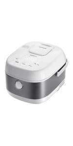 TOSHIBA Rice Cooker 6 Cup Uncooked – Japanese Rice Cooker with Fuzzy Logic Technology, 7 Cooking Functions, Digital Display, 2 Delay Timers and Auto Keep Warm, Non-Stick Inner Pot, White