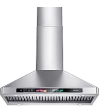 BRANO 30 Inch Wall Mount Range Hood 900 CFM with Voice/Gesture/Touch Control, Stainless Stee Ducted Kitchen Hood Vent with 4 Speed Exhaust Fan, Memory Mode, Adjustable Lights