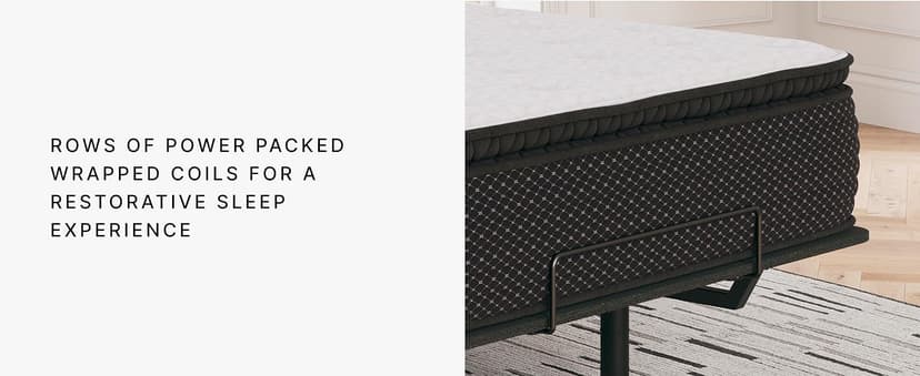 Signature Design by Ashley Limited Edition Pillow Top 13 Inch Pillow Top Hybrid Mattress with Gel Memory Foam and Edge Support for Cool Sleep and Pressure Relief, Full