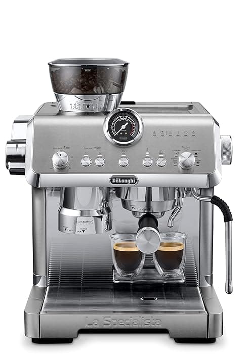 De'Longhi La Specialista Arte Evo Espresso Machine - Compact Cold Brew Coffee Maker with Grinder, Frother, Variable Temp Control & Tamping Tools - Home Barista Kit for Lattes, Cappuccinos, Iced Coffee