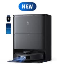 ECOVACS DEEBOT T30S Combo Robot Vacuum and Mop, All in One Cleaning Hub, 11000Pa, ZeroTangle Technology, TruEdge Adaptive Edge, Dual Self-Emptying, Hot Water Washing