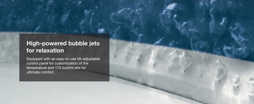 INTEX 28431EP PureSpa Plus Bubble Massage Spa Set: Includes Energy Efficient Spa Cover – 2 Contoured Headrest – LED Light – 6 Person Capacity – 85" x 28"