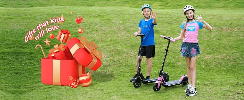 isinwheel S7 Electric Scooter for Kids Ages 8-14, 250W Foldable and 3 Adjustable Heights Kids Electric Scooter with 3 Speeds (5/8/12 Mph), Cruise Control, LED Display, Gift for Kid