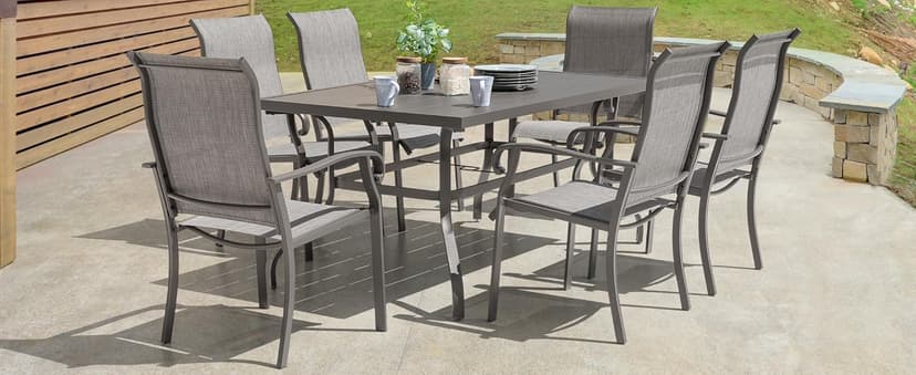 NUU GARDEN Patio Bistro Sets 3 Piece Cast Aluminum Bistro Table and Chairs Set with Umbrella Hole Bistro Set of 2 for Patio Backyard, Black