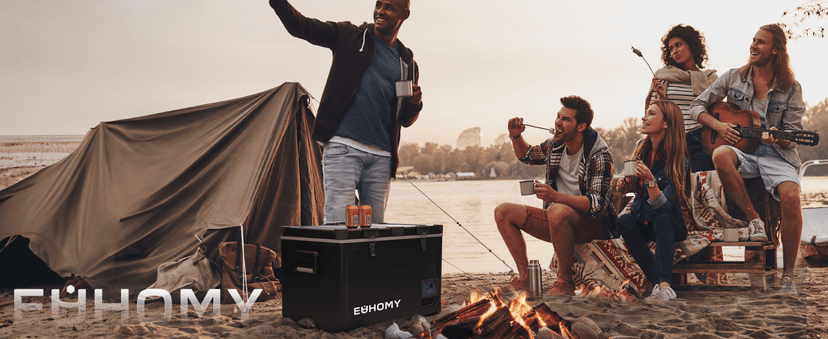 EUHOMY 12 Volt Refrigerator, 69QT Electric Cooler Powered by SECOP, Dual Zone Car Refrigerator -4℉~68℉, 12V Fridge 12/24V DC 110-240V AC, Portable Freezer for Camping, Travel, Boat