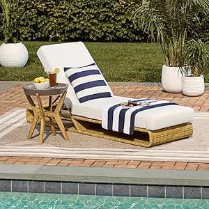 SAFAVIEH Outdoor Collection Owen Natural Teak Solid Wood/Taupe Cushion 3-Seater Sofa