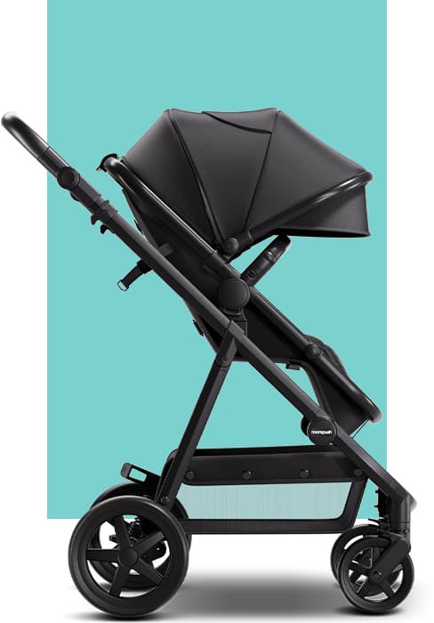 Mompush Wiz 2-in-1 Convertible Baby Stroller with Bassinet Mode, Foldable Infant Stroller with Reversible Seat and Large UPF 50+ Canopy