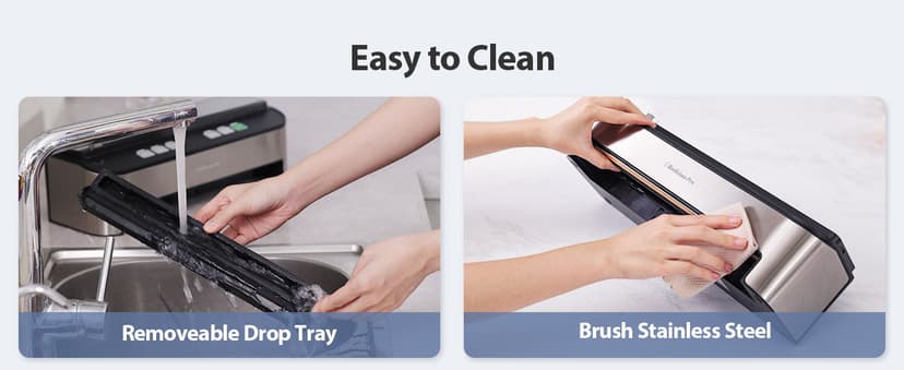 PressFree TRUE-Auto Vacuum Sealer Machine, Beelicious 85KPA Fully Automatic 8-IN-1 Food Sealer with Bags Storage, Build-in Cutter, Moist Mode and Air Suction Hose | Digital Countdown | Sous Vide