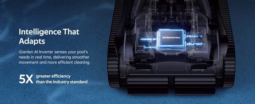 Pool Cleaner K20, 2H Runtime Cordless Robotic Pool Vacuum, Touch Screen, Smart Navigation, Cleans Floor, Walls, Waterline, Ideal for Above & In-Ground Pools, Self-Parking