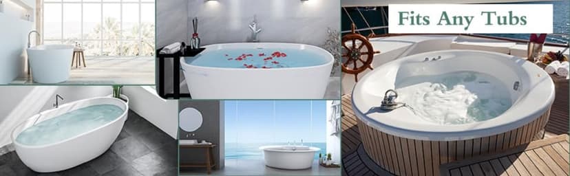 Bath Pillow RUVINCE Ergonomic Luxury Bathtub Pillow with Head,Neck, Shoulder and Back Support, 4D Bath Pillows for tub with 6 Powerful Suction Cups, Fits All Bathtub