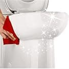 American Standard 252AA898.020 Cadet Aspirations Two-Piece Toilet with Slow-Close Seat, Elongated Front, Chair Height, Right Hand Flush, White, 1.28 gpf