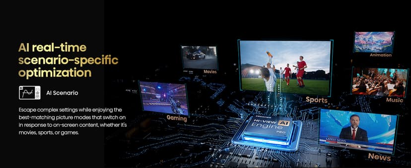 Hisense 55" Class U7 Mini-LED ULED 4K UHD Google Smart TV (55U75QG, 2025 Model) - QLED, Native 165Hz, VRR 288, Up to 3000 Nits, HDR10+, Dolby Vision IQ · Atmos, IMAX Enhanced, 2.1.2 Ch Surround