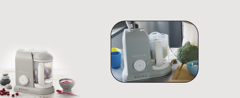 BEABA Babycook Solo 4 in 1 Baby Food Maker, Puree Steamer and Blender for Purees, Grinder with Auto Steam Cooking, Lrg Capacity 4.5 Cups 27 Servings in 20 Mins, Oat