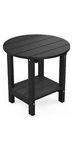 MXIMU Modern Adirondack Chairs Set of 4 Weather Resistant with Cup Holder Oversize Plastic Fire Pit Chairs Plastic Outdoor Chairs for Firepit Area Seating (Black)