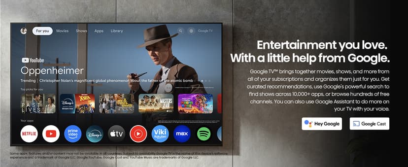 Hisense 55" Class U7 Mini-LED ULED 4K UHD Google Smart TV (55U75QG, 2025 Model) - QLED, Native 165Hz, VRR 288, Up to 3000 Nits, HDR10+, Dolby Vision IQ · Atmos, IMAX Enhanced, 2.1.2 Ch Surround