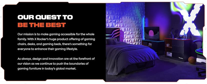 X Rocker Cosmos RGB Floor Rocker - LED Gaming Chair for Comfortable & Immersive Gaming - Chair with Gaming System Compatibility & Easy Setup - Integrated Speakers & RGB Lighting