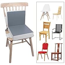 Kalawen Booster Seat for Kitchen Chair, Upgraded 2Pcs PU Washable Straps Safety Buckle Kids Toddler Booster Seat for Table