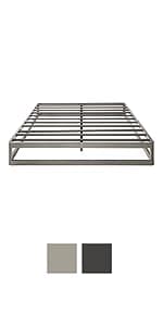 Mellow Naturalista Classic - 12 Inch Solid Wood Platform Bed with Wooden Slats, No Box Spring Needed, Easy Assembly, Queen, Pine