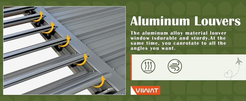 Aluminum 10x20 FT Louvered Pergola, Outdoor Pergola with Adjustable Louvered Roof Outdoor Patio Shade Cover, Waterproof & Rustproof Aluminum Gazebo for Backyard and Garden, Gray