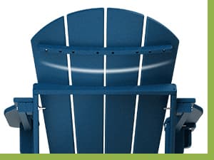 GREENVINES Folding-Adirondack-Chairs-Set-of-2 | HDPE Plastic | Fire Pit Chair | All Weather | Cup Holder | Blue | for Deck Backyard Patio Outdoor Garden