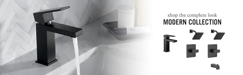 Delta Modern 14 Series Square Rain Shower System Faucet Set, Rainfall Brushed Gold Shower Head and Handle Set, Valve Trim Kit, 10 Inch, Champagne Bronze 342701-CZ