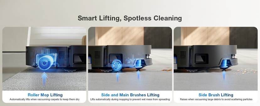 ECOVACS DEEBOT X9 PRO Omni Robot Vacuum and Mop, Blast™ 16,600Pa Suction, OZMO Roller Instant Self-Washing Mopping, ZeroTangle™ 3.0, Triple Lift System, AI Smart Navigation, Hands-Free Omni Station