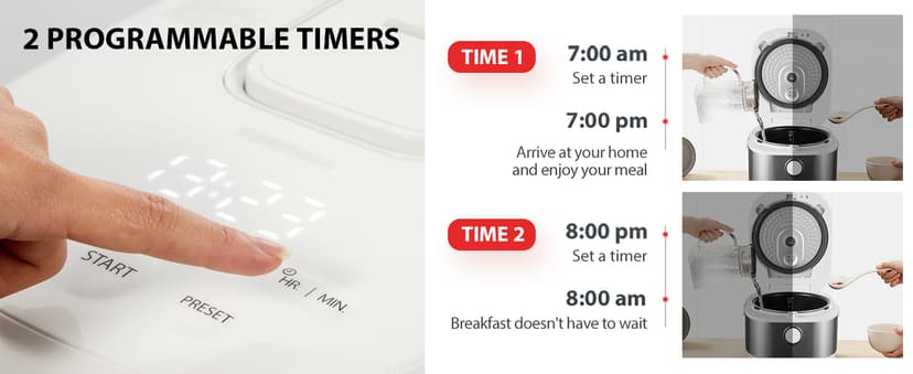 TOSHIBA Rice Cooker Induction Heating, Low Carb Rice Cooker Low Sugar Digital Steamer, 5.5 Cups Uncooked Japanese Rice Cooker, 8 Cooking Functions, 24H Timer & Auto Keep Warm