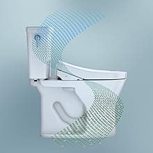 TOTO SW4734AT40#01 WASHLET+ Electronic Bidet Toilet Seat, Elongated, Cotton White