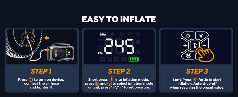 YaberAuto 9-in-1 Jump Starter with Air Compressor 5500A 150PSI Portable Car Battery Jump Starter (All Gas/10L Diesel), Jump Box Car Battery Jumper Starter Portable Jumper Cables, 150W DC, Lights